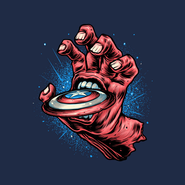 Big Red Hand-Womens-V-Neck-Tee-glitchygorilla