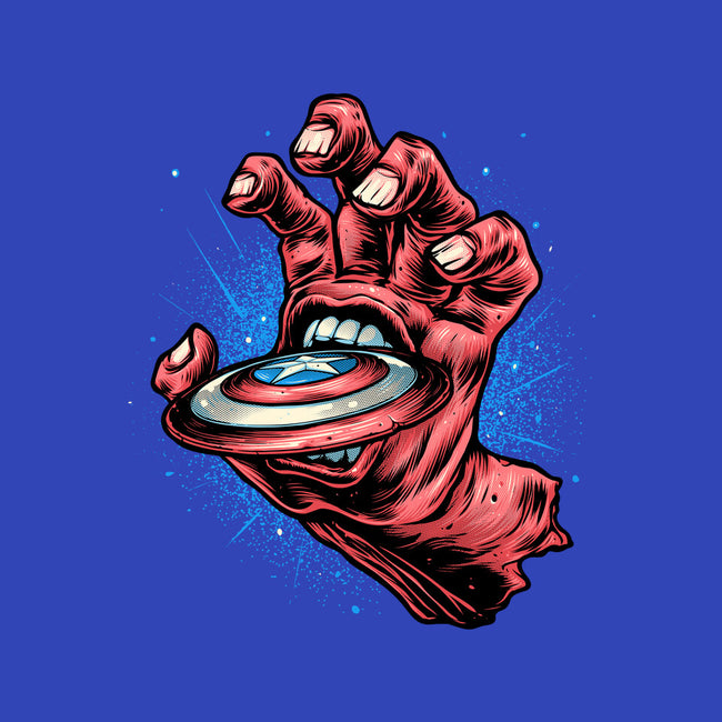 Big Red Hand-Womens-V-Neck-Tee-glitchygorilla