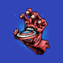 Big Red Hand-Womens-V-Neck-Tee-glitchygorilla