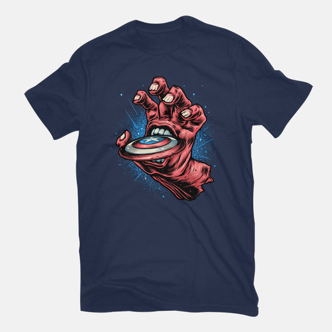 Big Red Hand-Unisex-Basic-Tee-glitchygorilla