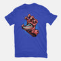 Big Red Hand-Womens-Fitted-Tee-glitchygorilla