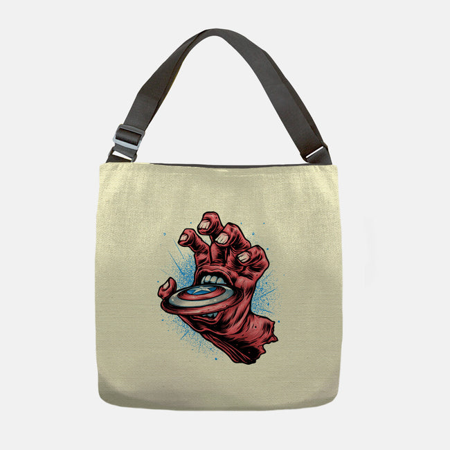 Big Red Hand-None-Adjustable Tote-Bag-glitchygorilla