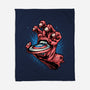 Big Red Hand-None-Fleece-Blanket-glitchygorilla