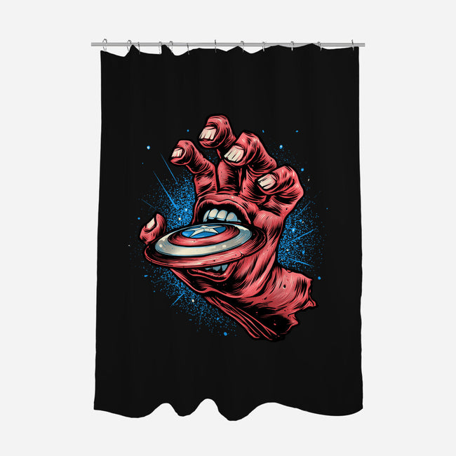 Big Red Hand-None-Polyester-Shower Curtain-glitchygorilla