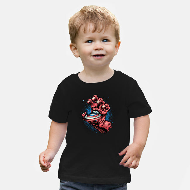 Big Red Hand-Baby-Basic-Tee-glitchygorilla