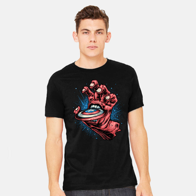 Big Red Hand-Mens-Heavyweight-Tee-glitchygorilla