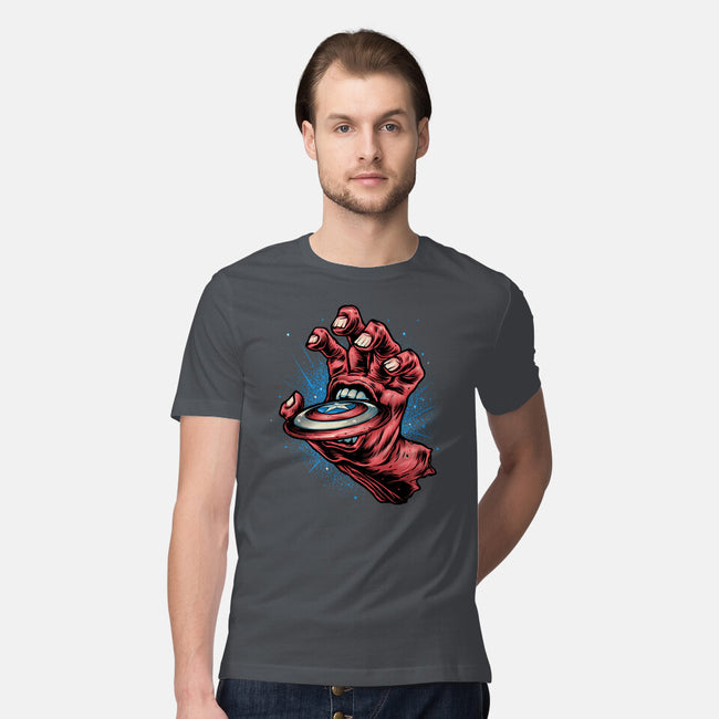 Big Red Hand-Mens-Premium-Tee-glitchygorilla