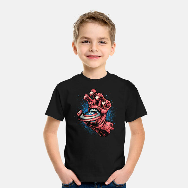 Big Red Hand-Youth-Basic-Tee-glitchygorilla