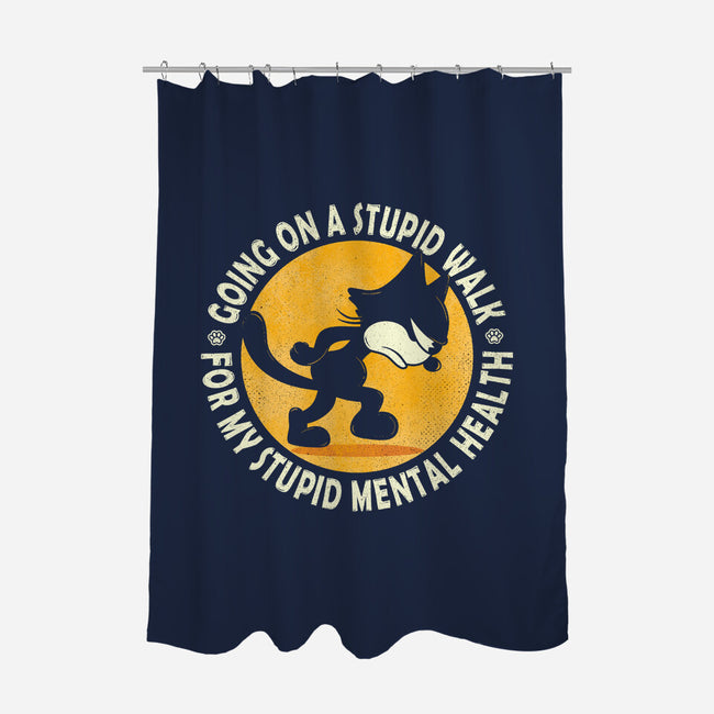 Cat Mental Health-None-Polyester-Shower Curtain-erion_designs