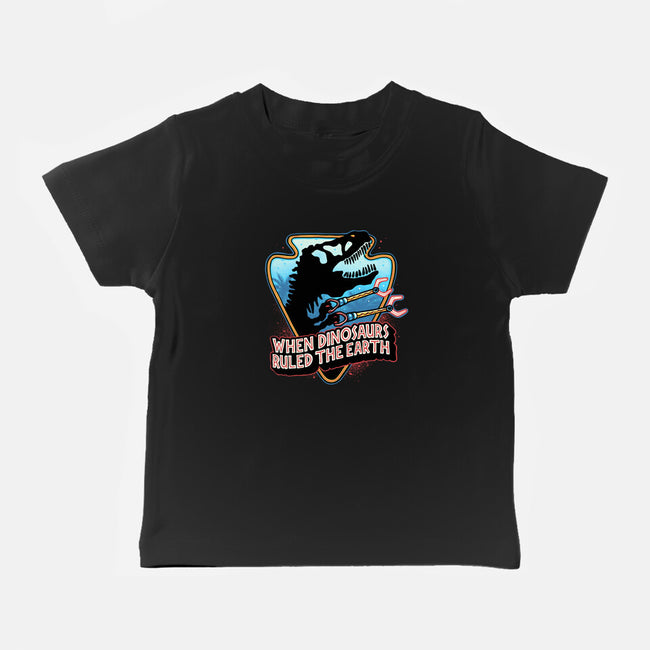 When Dinosaurs Ruled The Earth-Baby-Basic-Tee-glitchygorilla