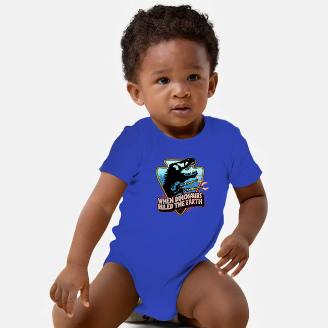 When Dinosaurs Ruled The Earth-Baby-Basic-Onesie-glitchygorilla