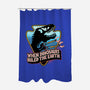 When Dinosaurs Ruled The Earth-None-Polyester-Shower Curtain-glitchygorilla