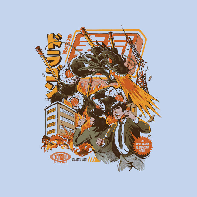 Sushi Dragon Attack-Unisex-Pullover-Sweatshirt-ilustrata