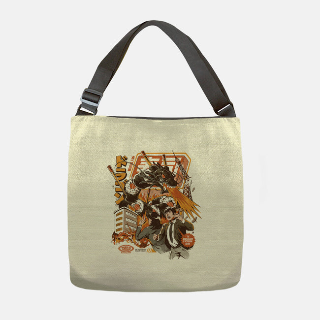Sushi Dragon Attack-None-Adjustable Tote-Bag-ilustrata