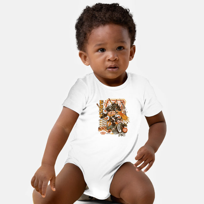 Sushi Dragon Attack-Baby-Basic-Onesie-ilustrata