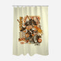 Sushi Dragon Attack-None-Polyester-Shower Curtain-ilustrata