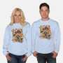 Sushi Dragon Attack-Unisex-Crew Neck-Sweatshirt-ilustrata