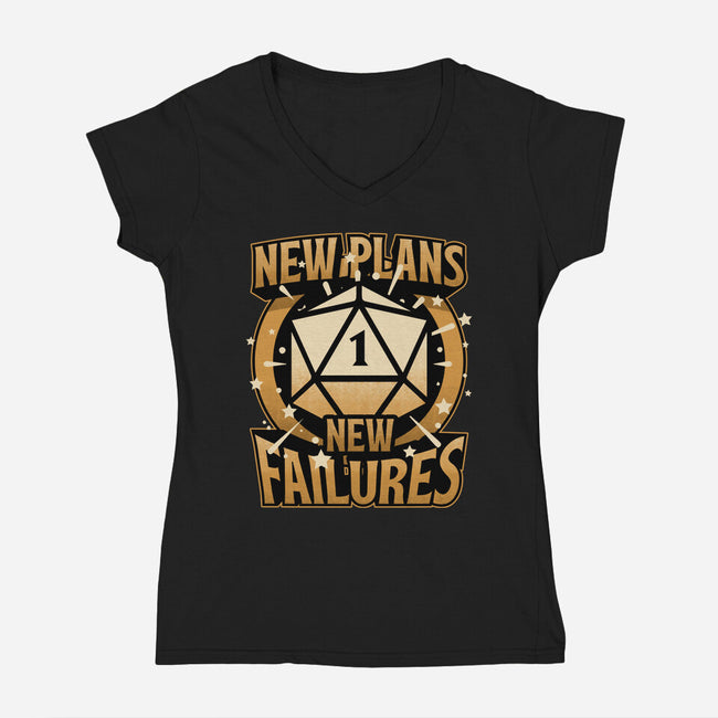 RPG Plan Failure-Womens-V-Neck-Tee-Studio Mootant