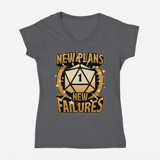 RPG Plan Failure-Womens-V-Neck-Tee-Studio Mootant