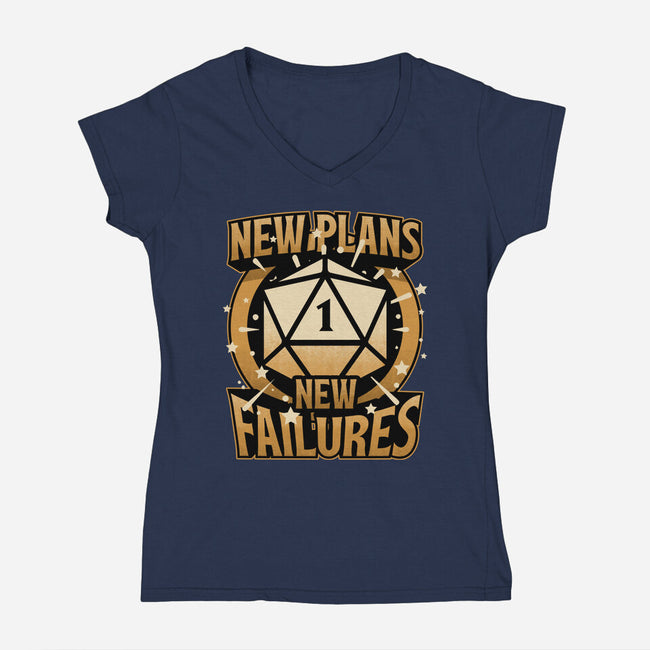 RPG Plan Failure-Womens-V-Neck-Tee-Studio Mootant