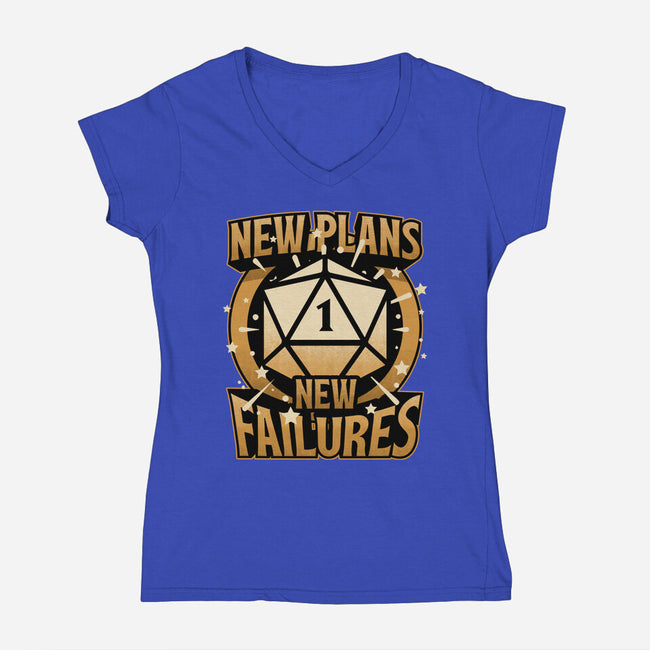 RPG Plan Failure-Womens-V-Neck-Tee-Studio Mootant