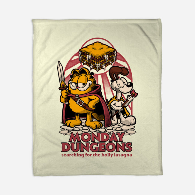 Monday Dungeons Lasagna-None-Fleece-Blanket-Studio Mootant