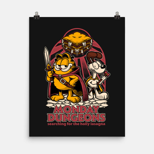 Monday Dungeons Lasagna-None-Matte-Poster-Studio Mootant