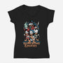 Dungeons And Ducks Cartoon-Womens-V-Neck-Tee-Studio Mootant