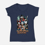 Dungeons And Ducks Cartoon-Womens-V-Neck-Tee-Studio Mootant