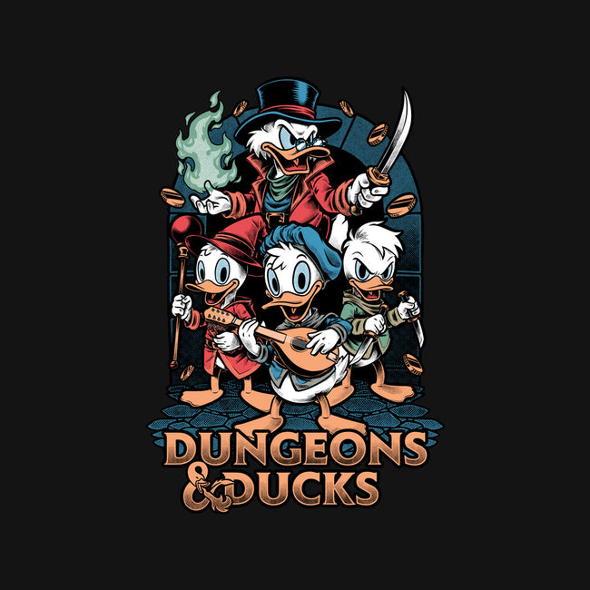 Dungeons And Ducks Cartoon-Womens-Basic-Tee-Studio Mootant