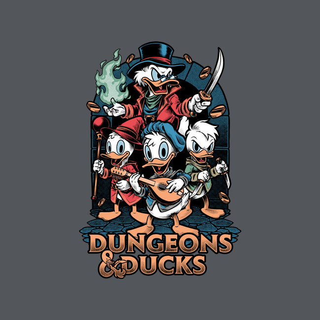 Dungeons And Ducks Cartoon-Womens-Basic-Tee-Studio Mootant