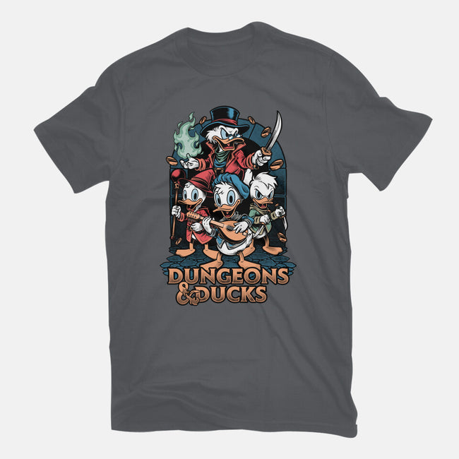 Dungeons And Ducks Cartoon-Womens-Fitted-Tee-Studio Mootant