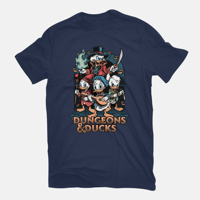 Dungeons And Ducks Cartoon-Mens-Heavyweight-Tee-Studio Mootant