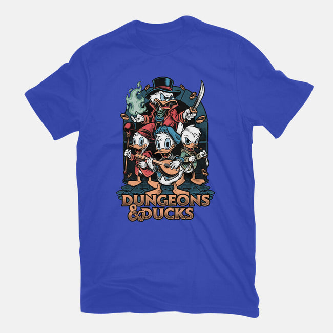 Dungeons And Ducks Cartoon-Womens-Fitted-Tee-Studio Mootant