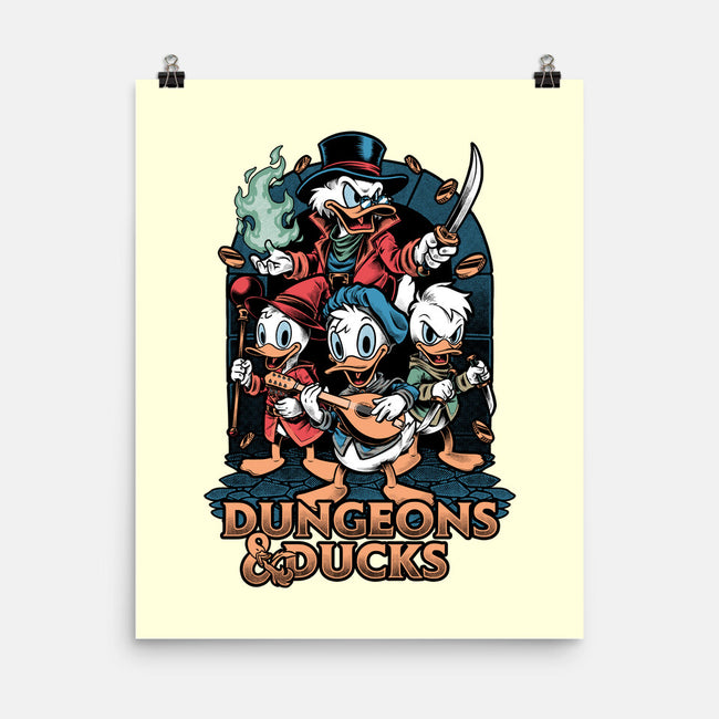 Dungeons And Ducks Cartoon-None-Matte-Poster-Studio Mootant