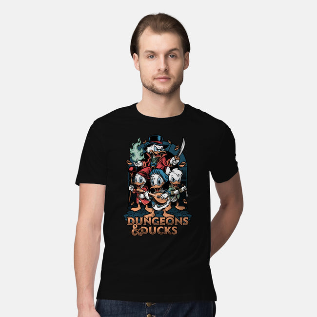 Dungeons And Ducks Cartoon-Mens-Premium-Tee-Studio Mootant