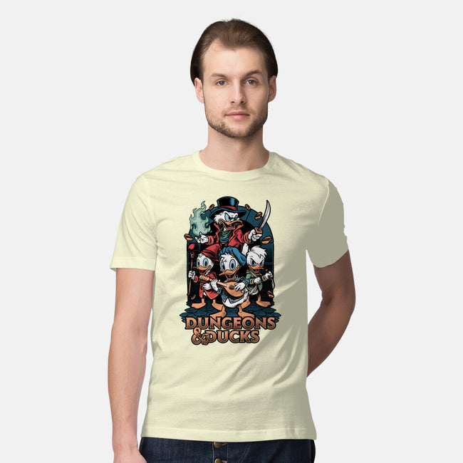 Dungeons And Ducks Cartoon-Mens-Premium-Tee-Studio Mootant