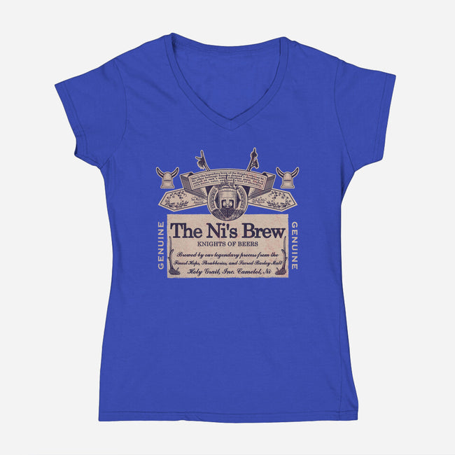 The Ni's Brew-Womens-V-Neck-Tee-NMdesign