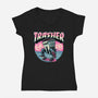 Trasher For Life-Womens-V-Neck-Tee-momma_gorilla