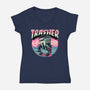 Trasher For Life-Womens-V-Neck-Tee-momma_gorilla