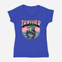Trasher For Life-Womens-V-Neck-Tee-momma_gorilla