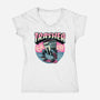 Trasher For Life-Womens-V-Neck-Tee-momma_gorilla