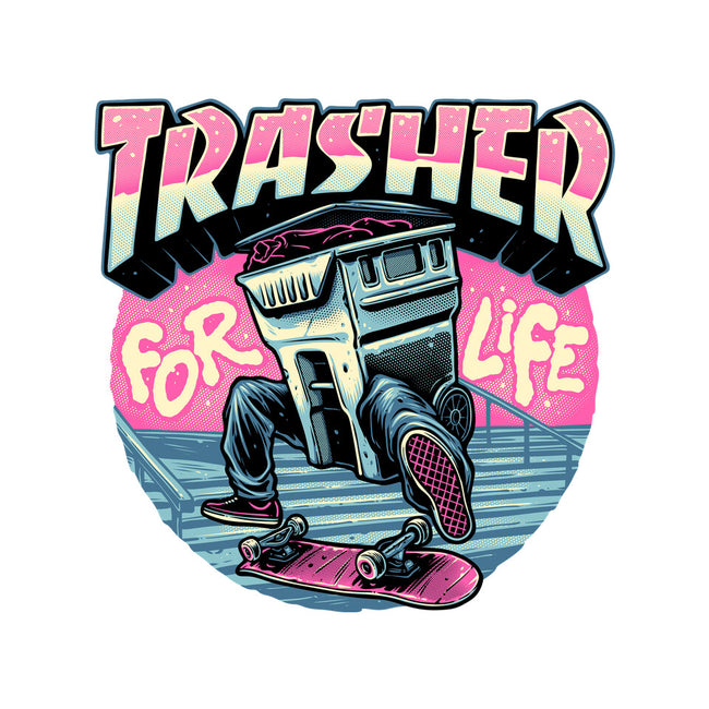 Trasher For Life-Womens-V-Neck-Tee-momma_gorilla