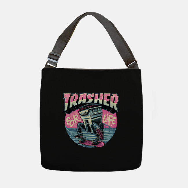 Trasher For Life-None-Adjustable Tote-Bag-momma_gorilla