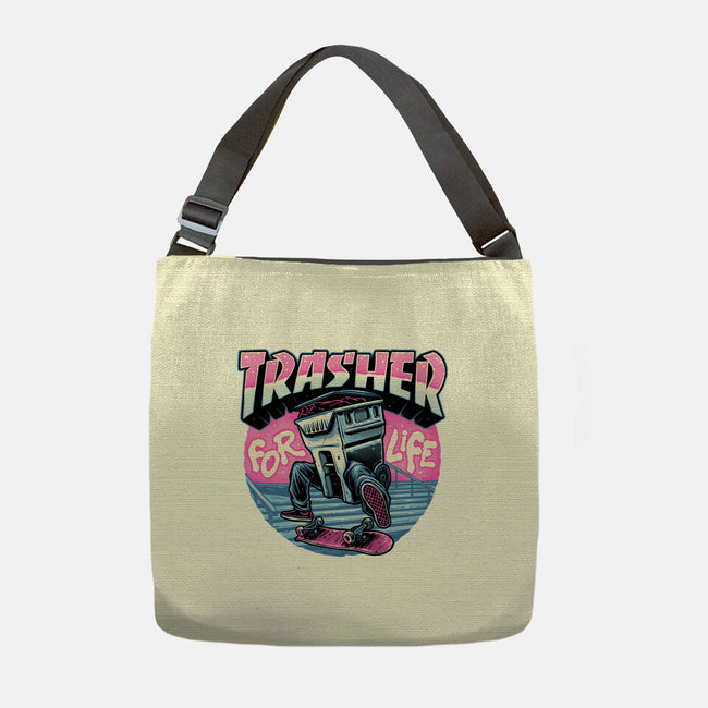 Trasher For Life-None-Adjustable Tote-Bag-momma_gorilla