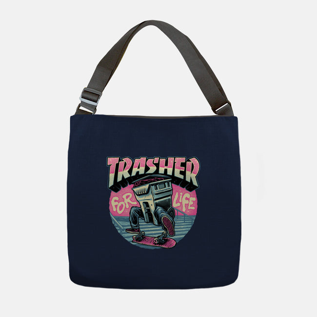 Trasher For Life-None-Adjustable Tote-Bag-momma_gorilla