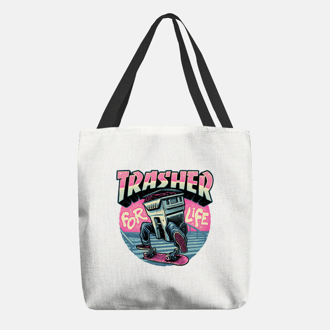 Trasher For Life-None-Basic Tote-Bag-momma_gorilla