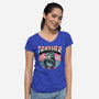 Trasher For Life-Womens-V-Neck-Tee-momma_gorilla