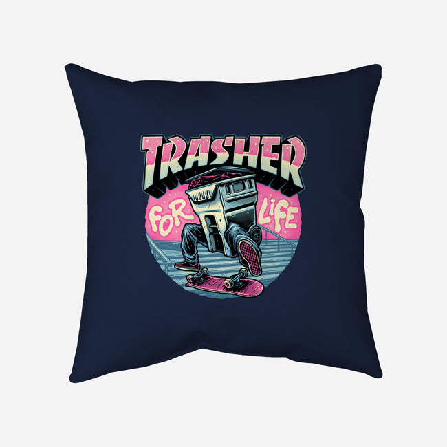 Trasher For Life-None-Removable Cover w Insert-Throw Pillow-momma_gorilla