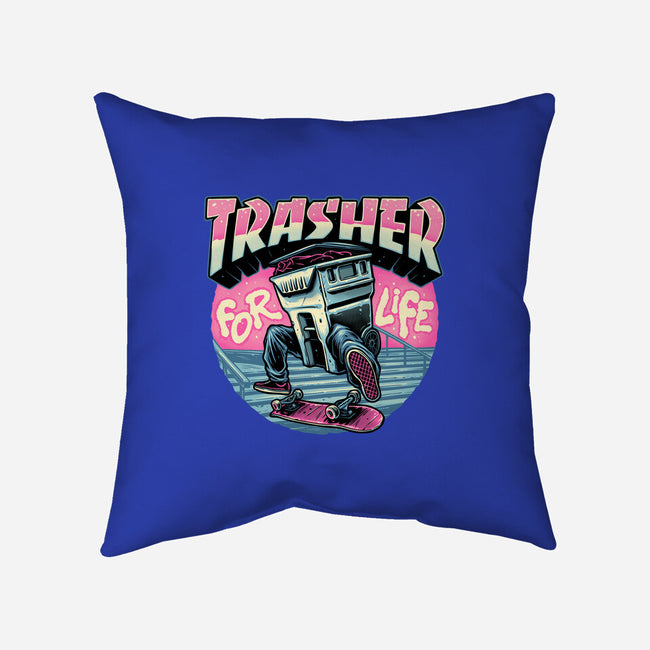 Trasher For Life-None-Removable Cover w Insert-Throw Pillow-momma_gorilla